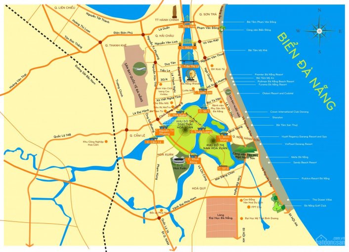 Dự án Nam Hòa Xuân khu đô thị sinh thái ven sông Hòa Quý Đồng Nò, nơi nhiều khách Hà Nội đầu tư