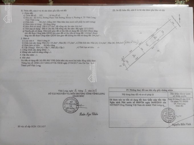 Bán nhà đất Vĩnh Long - mặt tiền Phạm Thái Bường, gần trường học, phù hợp kinh doanh, buôn bán