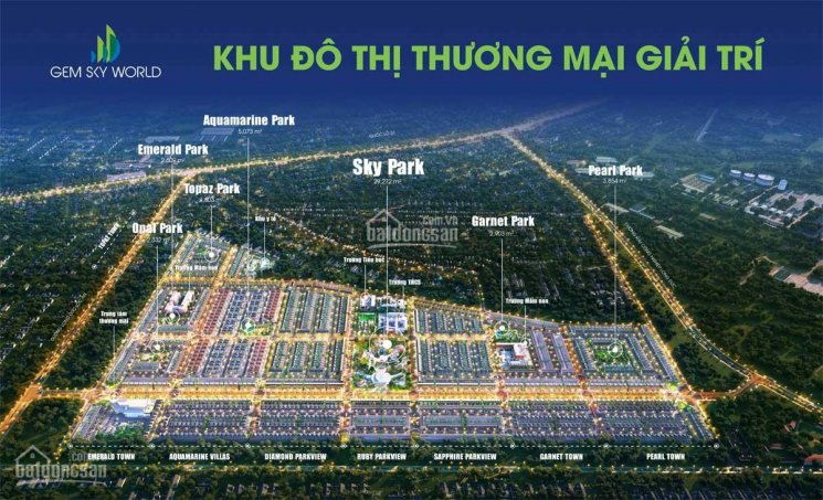 Đất nền Gem Sky World, thanh toán 1%/tháng, không lãi suất 24 tháng, sổ hồng