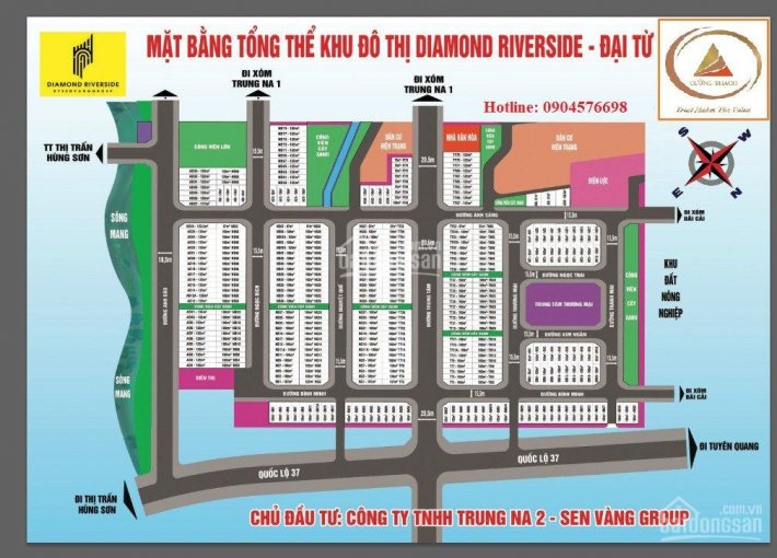 Bán lô góc đường trung tâm 20.5m2 đẹp nhất dự án đất nền Tiên Hội Thái Nguyên. LH: 0904576698