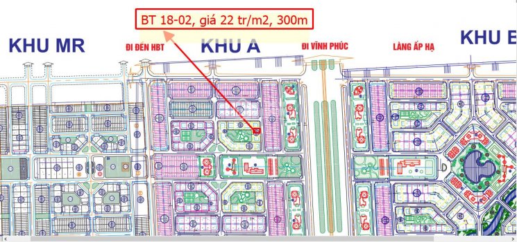 Bán biệt thự BT 18-02, khu A Cienco 5 Mê Linh, sát VIN 300m, giá 22 triệu/m2, bao phí LH 0965395115