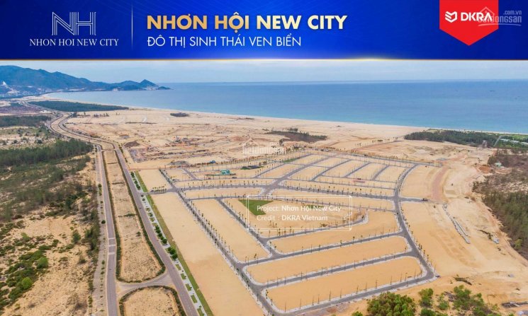 Đất nền view biển Nhơn Hội New City giá rẻ, có SHR, nền 80m2 / 1.35 tỷ, mua bán công chứng
