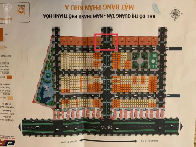 Chính chủ cần bán lô đất nền Quảng Tân, Thanh Hoá hướng Nam 100m đường 27m 1. X tỷ
