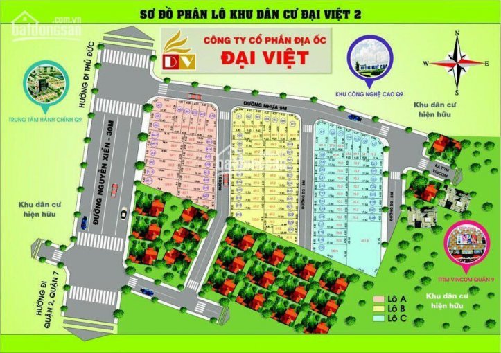 Bán nhanh lô đất B23 dự án Đại Việt 2, Long Thạnh Mỹ, Quận 9, đường Nguyễn Xiển