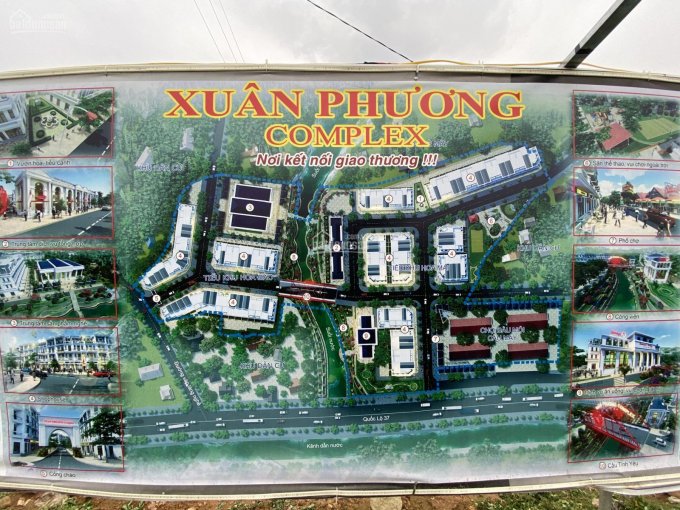 Bán lô góc, cạnh công viên giá 7tr8 xuân phương complex gần mặt đường QL37