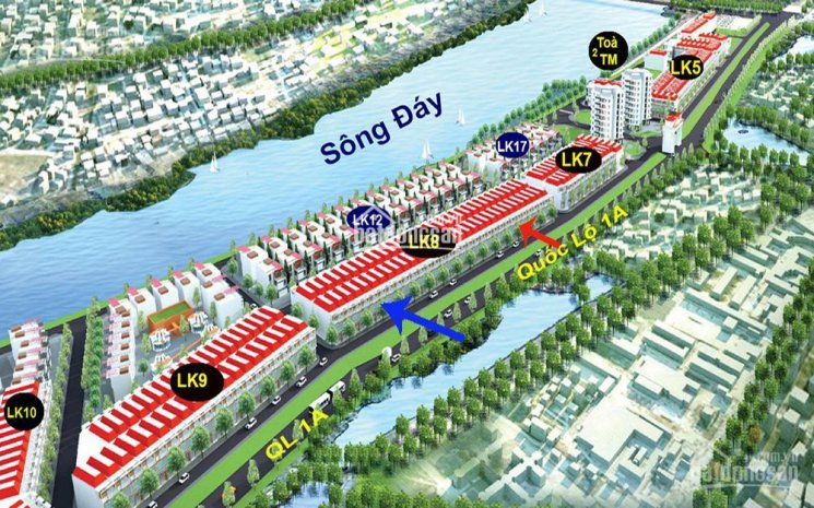 Bán liền kề Tài Tâm Riverside giá rẻ - lô đẹp view sông Đáy