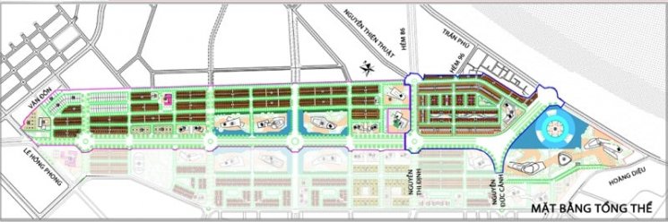 Bán lô đất 3 mặt tiền DT 968m2 được xây khách sạn 20 tầng trong dự án khu sân bay cũ TP Nha Trang