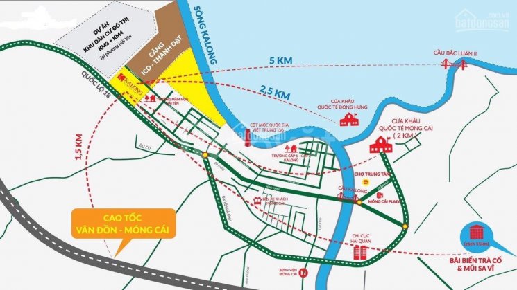 Đất nền sổ đỏ đối diện cảng ICD Móng Cái tại KaLong Riverside Móng Cái. LH 090.4141.693