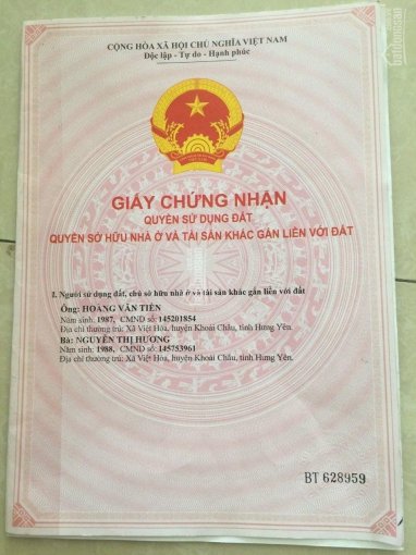 Chính chủ cần bán lô đất KĐT Phúc Thành 1, chợ Bao Bì Phố Nối