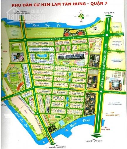 Bán đất chính chủ nền biệt thự G39,40 khu Him Lam Kênh Tẻ Q7, diện tích: 10x20m, call 0977771919