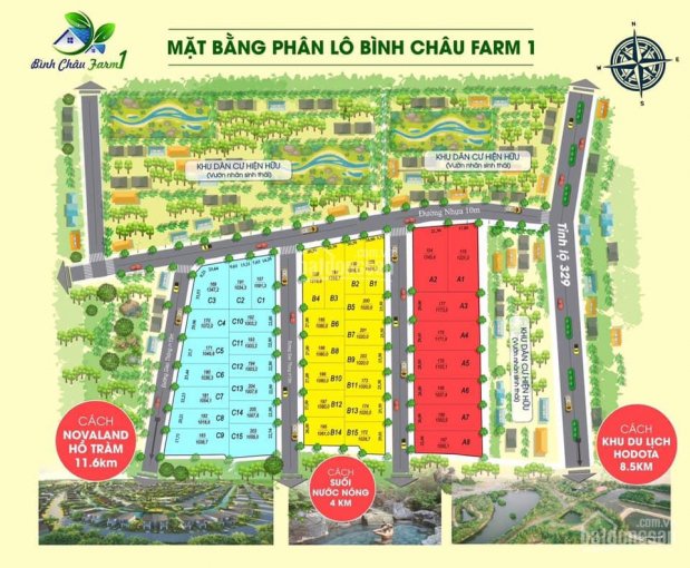 Đất đẹp sổ sẵn Bình Châu - Xuyên Mộc, Vũng Tàu 1000m2 chỉ từ 1 - 1,5 triệu/m2, LH: 0938 948 737