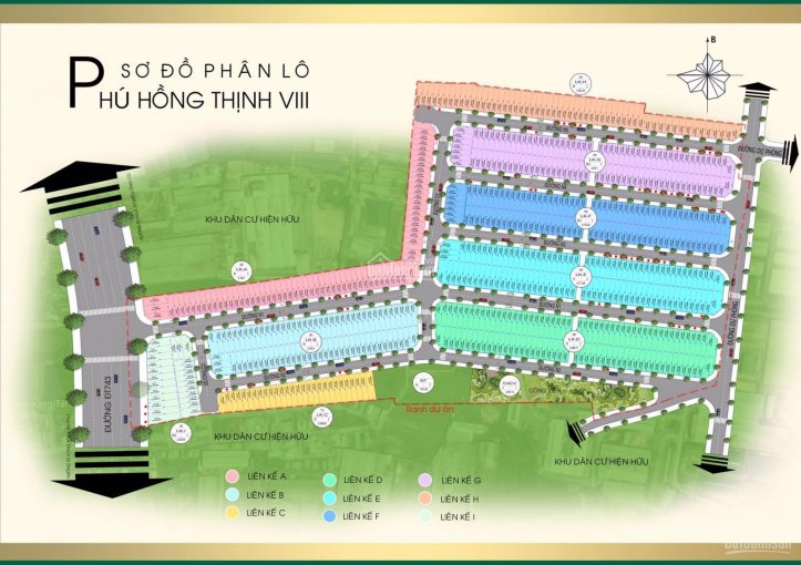 Bán đất nền dự án Phú Hồng Thịnh 8 (đường N2)