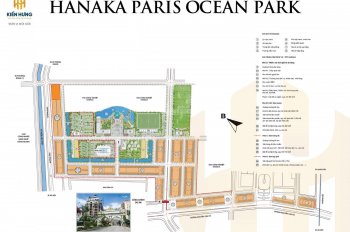 Bán đất nền phân lô dự án Hanaka Paris Ocean Park trung tâm Từ Sơn - Bắc Ninh, LH: 0982 416 892