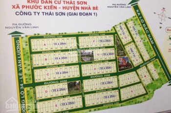 Chính chủ bán gấp lô đất Thái Sơn 1, Nhà Bè 10 x 25m đã có sổ hồng, giá: 35 tr/m2, LH: 0922781111
