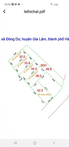 Chủ nhà nhờ bán mảnh đất 34,3m2 Đông Dư, Gia Lâm, Hà Nội