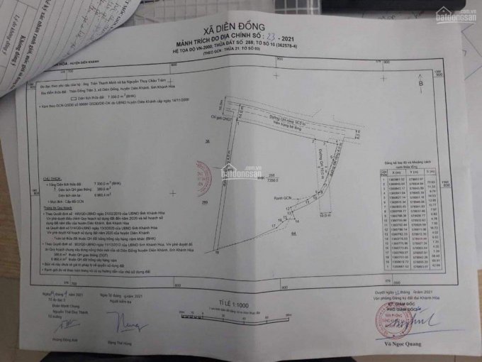 7.350m2 Diên Đồng, 3 MT đường. Hiện trạng bê tông 8m, bám đường 100m, giá nét cho khách phân lô