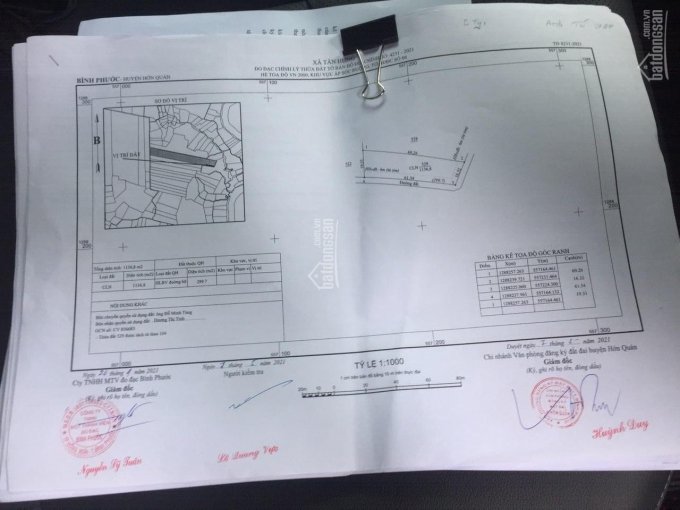 Đất nền - đất mẫu 1/500 Bình Phước