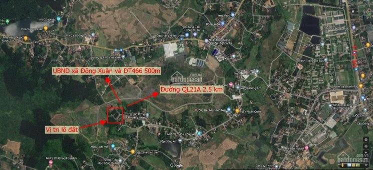Cần bán mảnh đất DT 6.220m2 đất sổ đỏ, cách UBND xã Đông Xuân và ĐT 466 500m, giá 1,9x triệu/m2