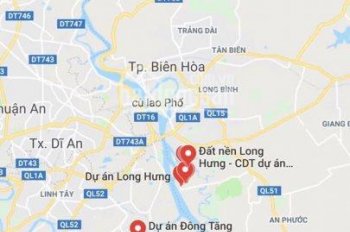 Chuyên dịch vụ mua bán nhà đất DA khu đô thị Long Hưng, 1 số nền đang bán, LH: 0975.147.109