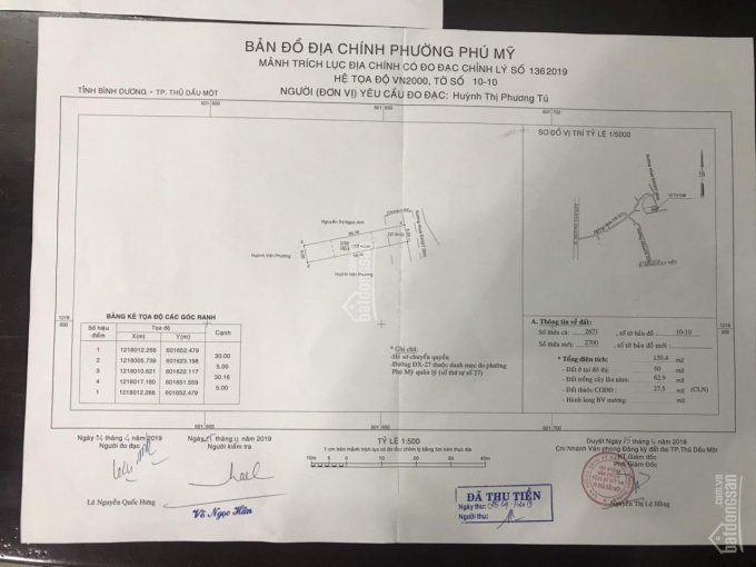 Bán đất mặt tiền đường DX 027, 5 x 30m, thổ 60m2, phường Phú Mỹ, TP Thủ Dầu Một, Bình Dương