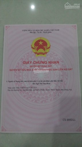 Bán đất nền chính chủ Phước Thái - Long Thành 7.8tr/m2, liên hệ ngay 0989504939