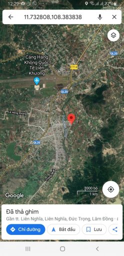 Bán 850m2, MT Nguyễn Thái Học cách sân bay Liên Khương 2km Lâm Đồng, 8.8tỷ ngang 15 TL, 0906973796