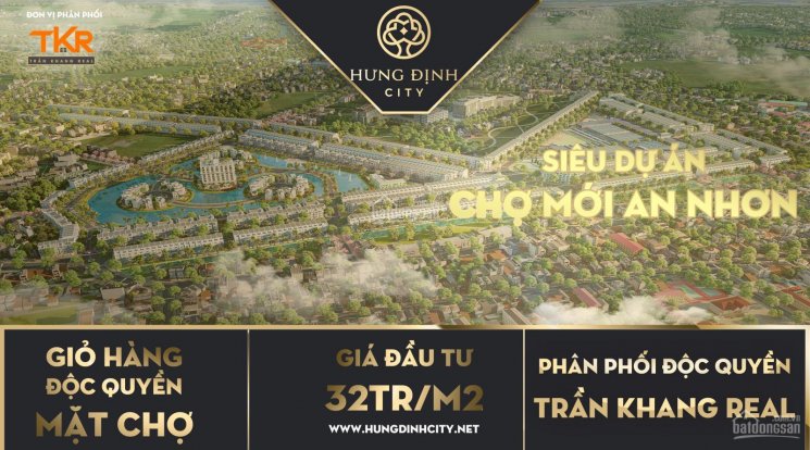 Bán đất MẶT CHỢ độc quyền ở dự án KĐT HƯNG ĐỊNH CITY