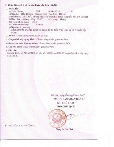 Cần bán 63.4m2 đất tại Bắc Thượng, Quang tiến, Sóc Sơn. LH: 0945172489