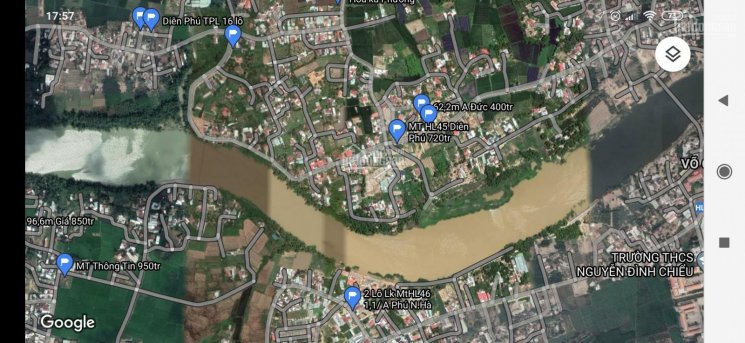 Bán đất view Sông Cái trực diện chỉ 8,5tr/m2, Diên Phú. 120m2 full thổ ngang 6m vuông vức