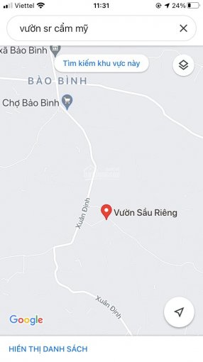 4.5 sào đất có 50m MT đường nhựa ngay ngã tư 246 - Tân Xuân - Bảo Bình 1tỷ550/sào