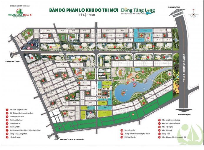 Giỏ hàng thanh lý Đông Tăng Long: 100m2 view CV, 160m2 view chung cư, 400m2 view hồ, căn góc MT 30m