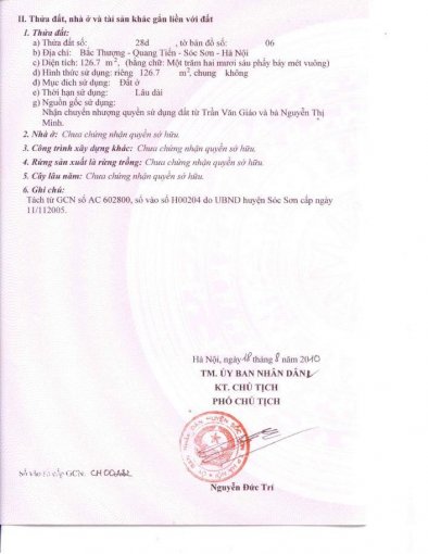 Cần bán 2 lô đất tại Bắc Thượng, Quang Tiến, Sóc Sơn 0963645593