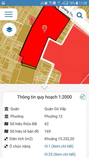 Bán đất lớn độc quyền MT đường Quang Trung - Gò Vấp,DT 1.45 hecta, đã có GP làm dự án.LH 0909519399