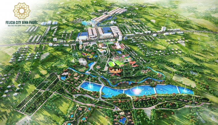 Chỉ 350 triệu/nền nhà phố liền kề trong đại đô thị sinh thái Felicia City Bình Phước
