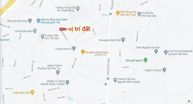 99m2 mặt tiền đường 154, P. Tân Phú, giá 9.5 tỷ