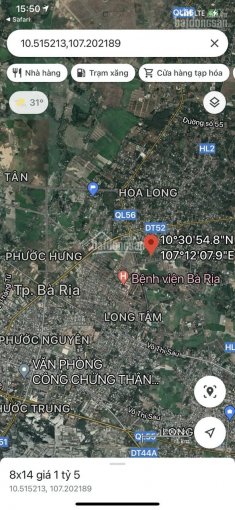 Bán đất đường số 40, Hoà Long, Bà Rịa VT DT 8x14m, TC 60m2