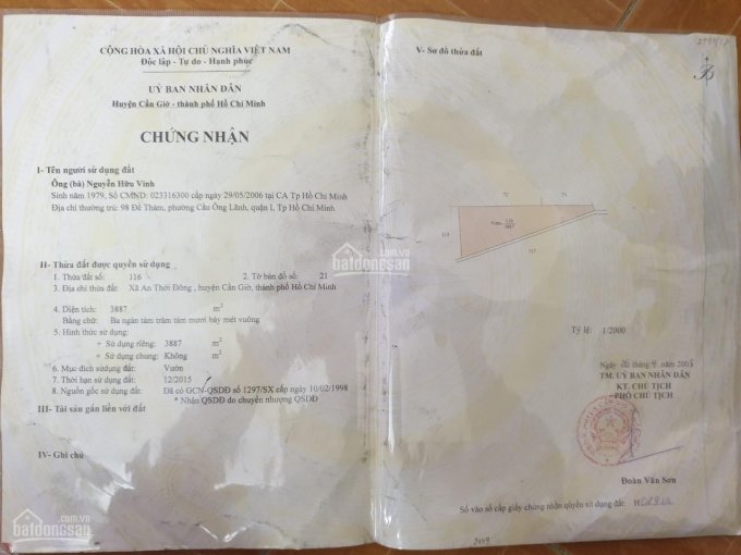 Bán đất Cần Giờ, Lý Nhơn, An Thới Đông
