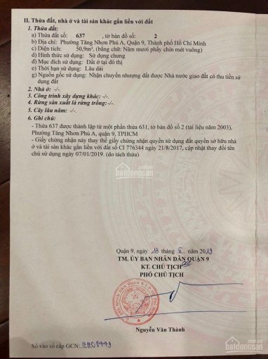Chủ gửi! Đất 4 tỷ, bán lô đất 1/ đường Man Thiện chỉ 15m phường Tăng Nhơn Phú A, Q9, DT: 60m2