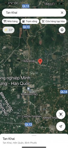 Đất sào Chơn Thành 1000m2 giá đầu tư 670tr cạnh khu công nghiệp Minh Hưng. Dân cư đông đúc