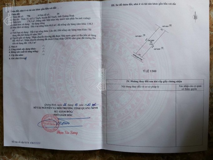 Cần việc bán gấp 2 lô đất đẹp cạnh QL1A, xã Lý Trạch, Bố Trạch, Quảng Bình