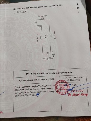 Bán đất ở gần chung cư tổ 6 thị trấn An Dương, 96m2 1,39 tỷ