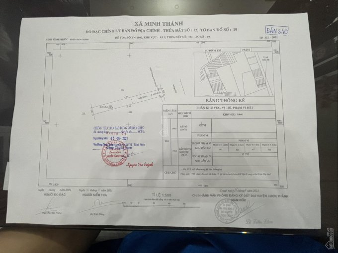 Bán đất Chơn Thành Bình Phước mặt tiền đường nhựa lớn cách Becamex 300m 5x50m 100mTC giá chỉ 1tỷ4xx