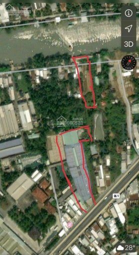 Bán đất diện tích rộng trên 5400m2, mặt tiền Đường Quốc Lộ 1A và mặt tiền sông cách cty cafatex 50m