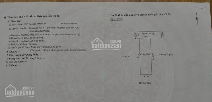 Bán 55,55m2 đất ngõ 455 Đằng Hải, Hải An, HP