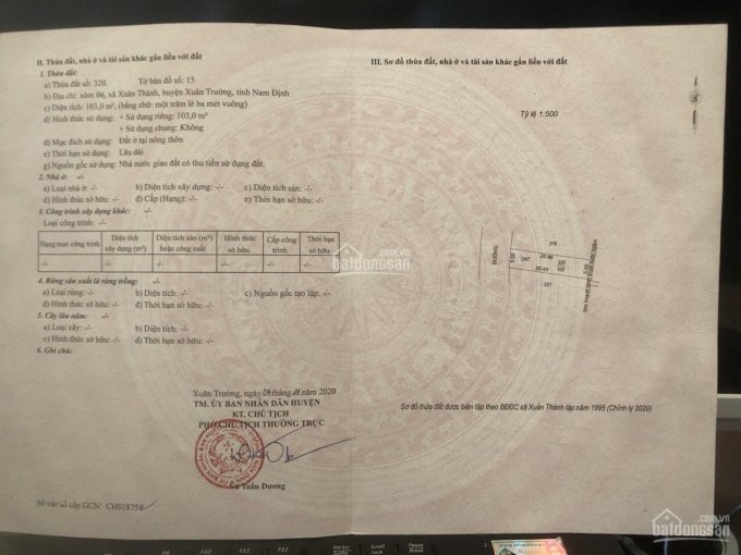 Cần bán 3 lô đất xã Xuân Thành, huyện Xuân Trường, tỉnh Nam Định