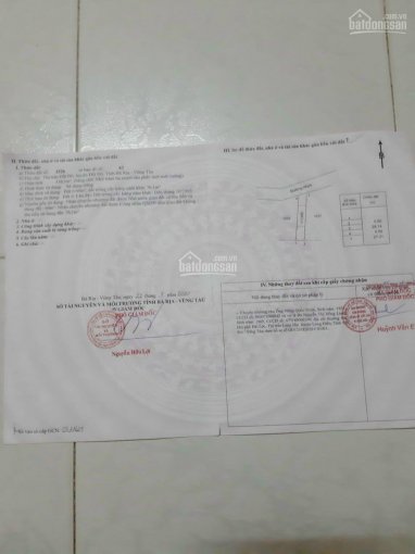 BÁN ĐẤT ĐƯỜNG NGUYỄN CÔNG HOAN DT 136,1m2 sẵn 60tc ĐẤT ĐỎ -BRVT