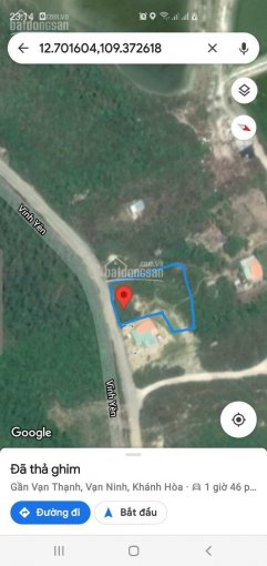 Chính chủ bán đất mặt biển đường 2 mặt tiền gần khu tái định cư Vĩnh Yên, khu KT Bắc vân phong