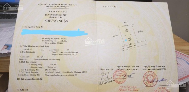 Chính chủ bán đất ở thị trấn Chúc Sơn - Chương Mỹ, giá cực ưu đãi
