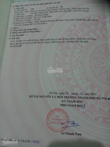 Cần bán mảnh 102m2 Chúc Lý - Chúc Sơn