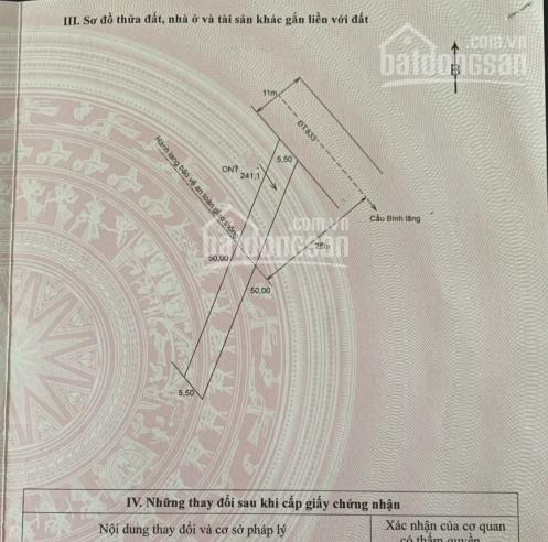 Đất Tỉnh Lộ ĐT833 gần chợ Bình Lãng, vị trí kinh doanh DT 5,5*50m, giá 1,75 tỷ